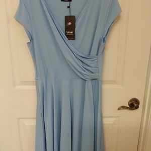New Ladies Blue Knit Dress
